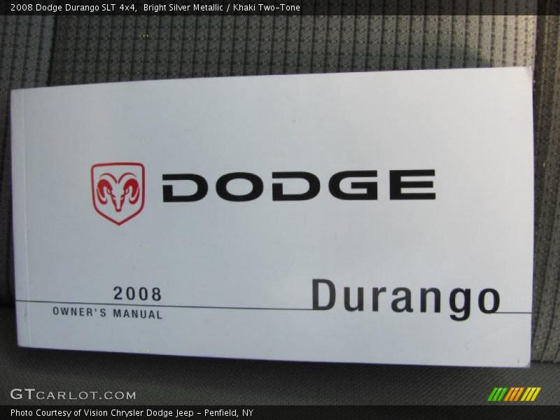 Bright Silver Metallic / Khaki Two-Tone 2008 Dodge Durango SLT 4x4