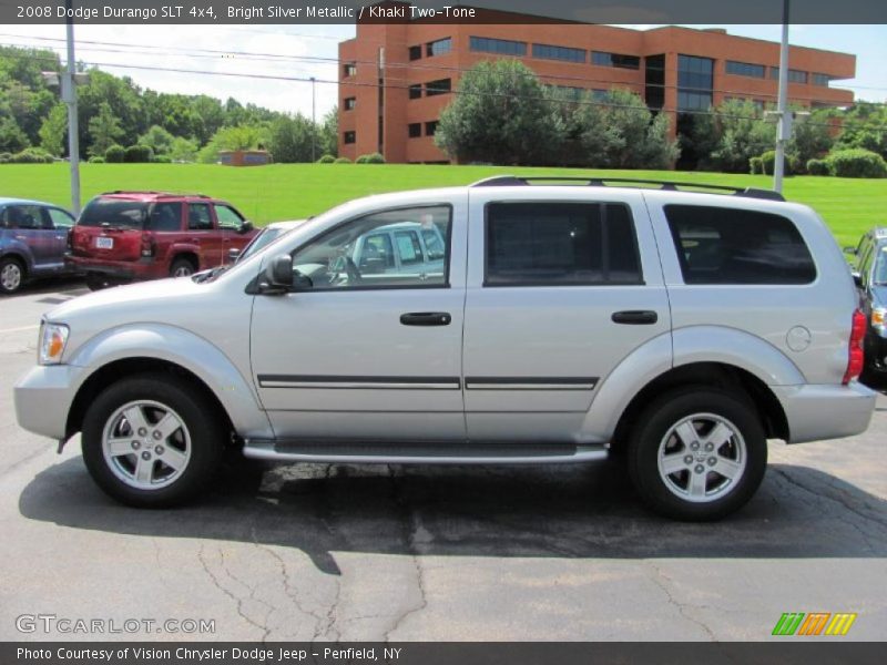 Bright Silver Metallic / Khaki Two-Tone 2008 Dodge Durango SLT 4x4