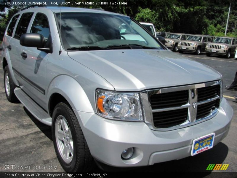 Bright Silver Metallic / Khaki Two-Tone 2008 Dodge Durango SLT 4x4