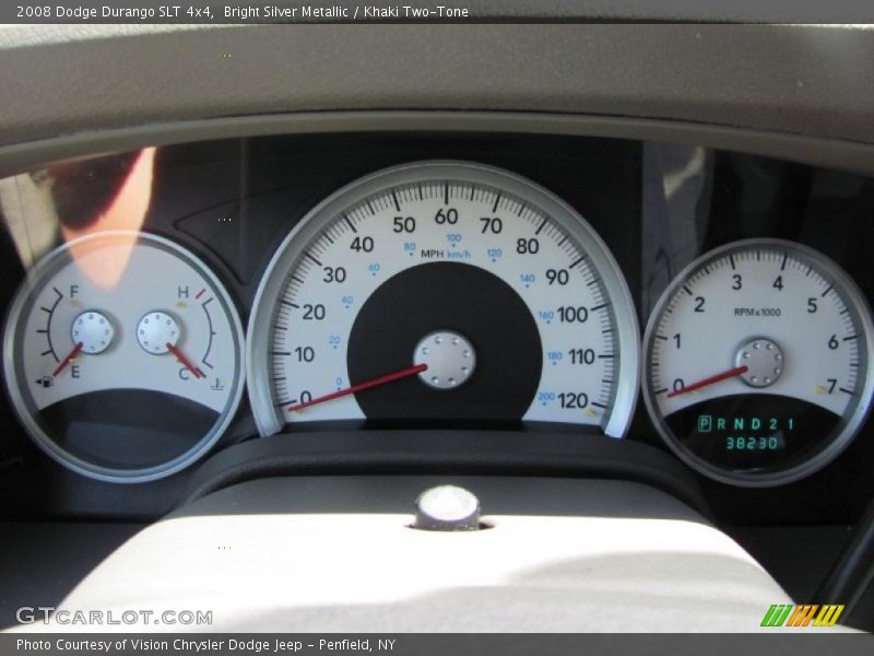 Bright Silver Metallic / Khaki Two-Tone 2008 Dodge Durango SLT 4x4
