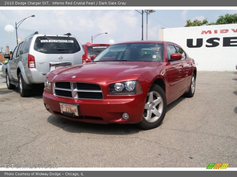 Inferno Red Crystal Pearl / Dark Slate Gray 2010 Dodge Charger SXT
