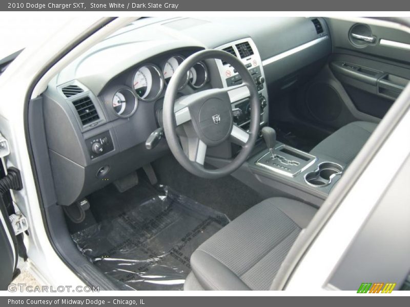 Stone White / Dark Slate Gray 2010 Dodge Charger SXT