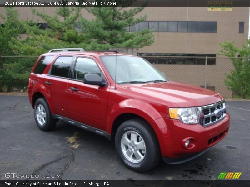Sangria Red Metallic / Stone 2011 Ford Escape XLT V6 4WD
