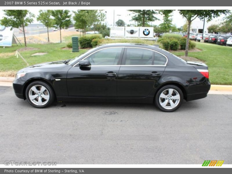 Jet Black / Beige 2007 BMW 5 Series 525xi Sedan