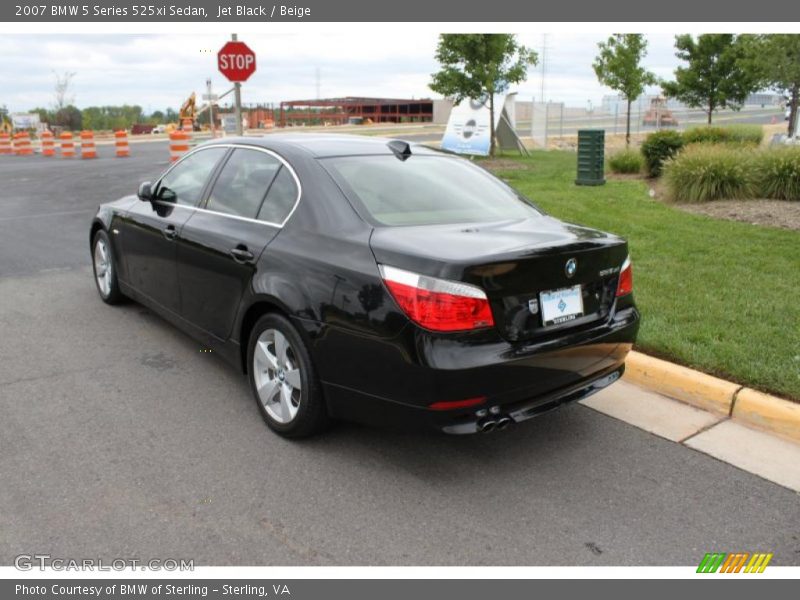 Jet Black / Beige 2007 BMW 5 Series 525xi Sedan