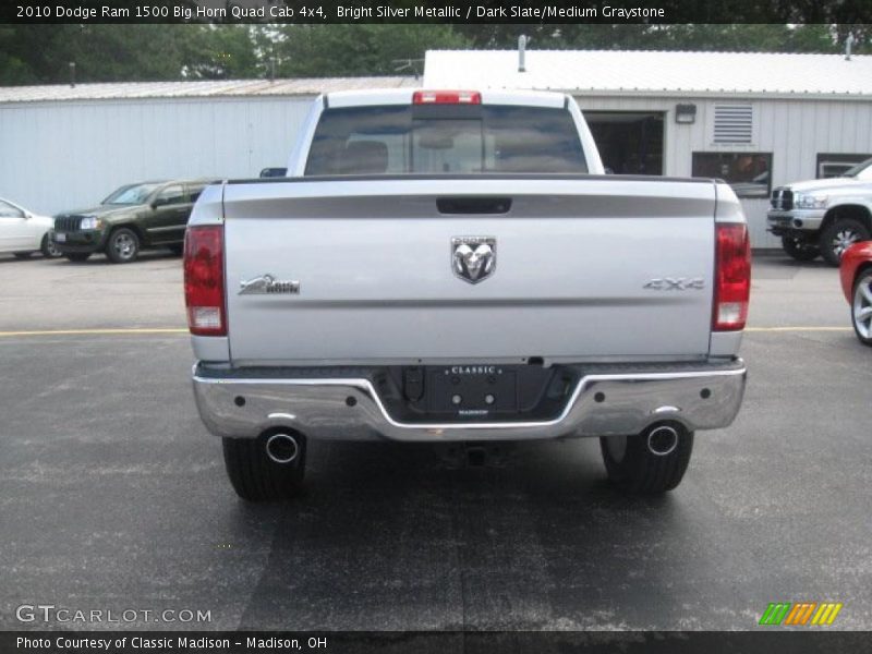 Bright Silver Metallic / Dark Slate/Medium Graystone 2010 Dodge Ram 1500 Big Horn Quad Cab 4x4