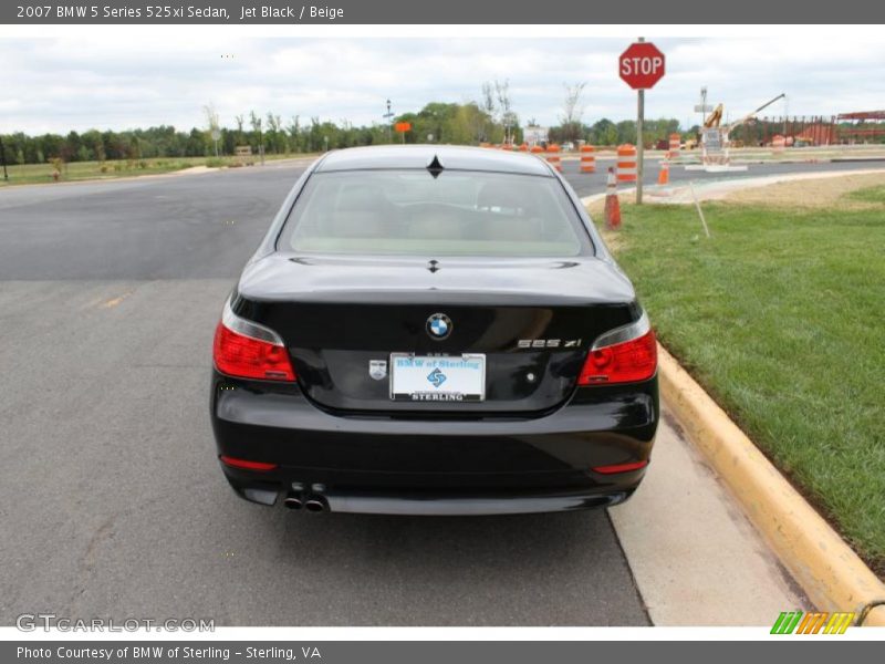 Jet Black / Beige 2007 BMW 5 Series 525xi Sedan