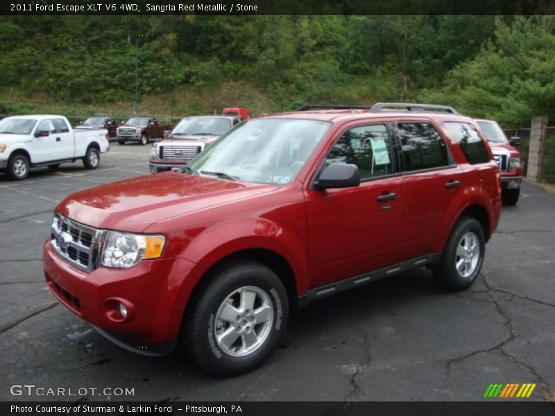 Sangria Red Metallic / Stone 2011 Ford Escape XLT V6 4WD