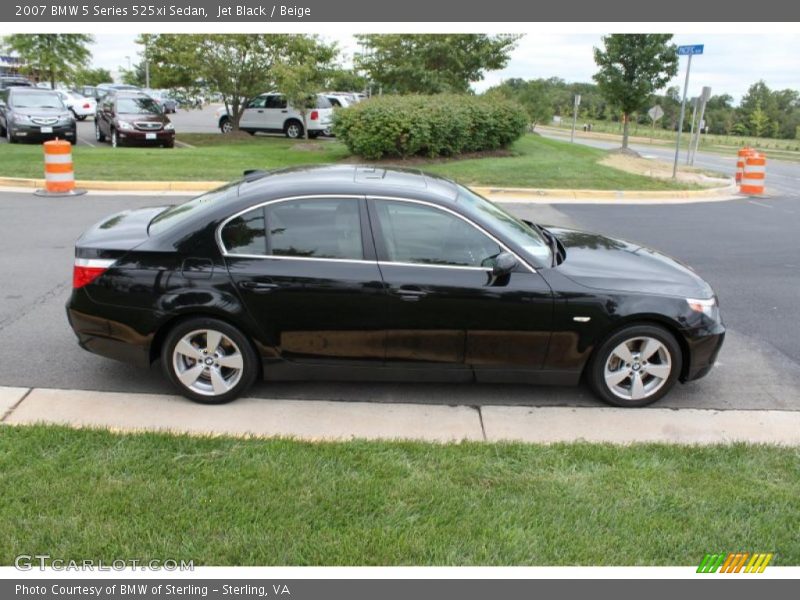 Jet Black / Beige 2007 BMW 5 Series 525xi Sedan