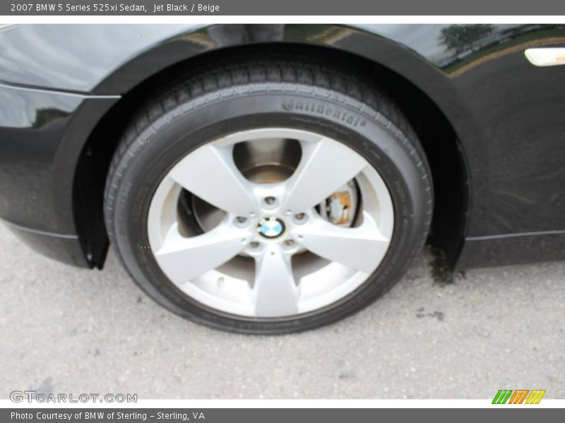 Jet Black / Beige 2007 BMW 5 Series 525xi Sedan