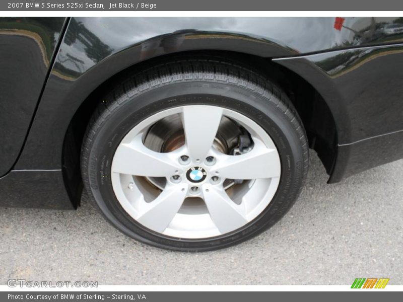 Jet Black / Beige 2007 BMW 5 Series 525xi Sedan