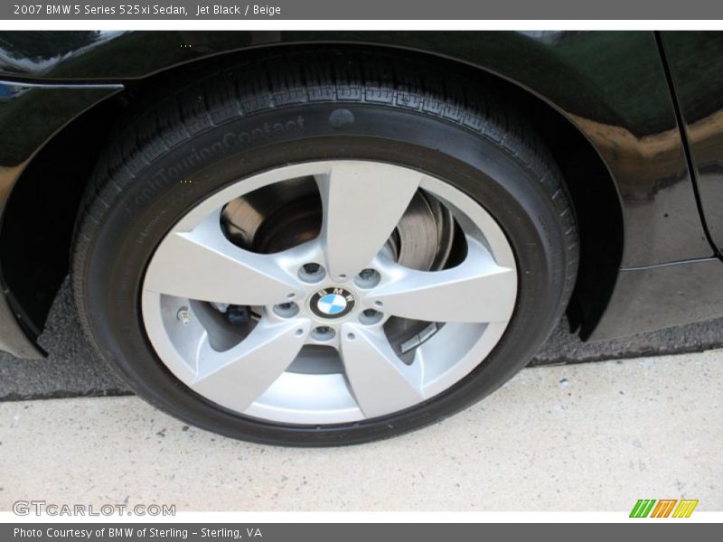 Jet Black / Beige 2007 BMW 5 Series 525xi Sedan