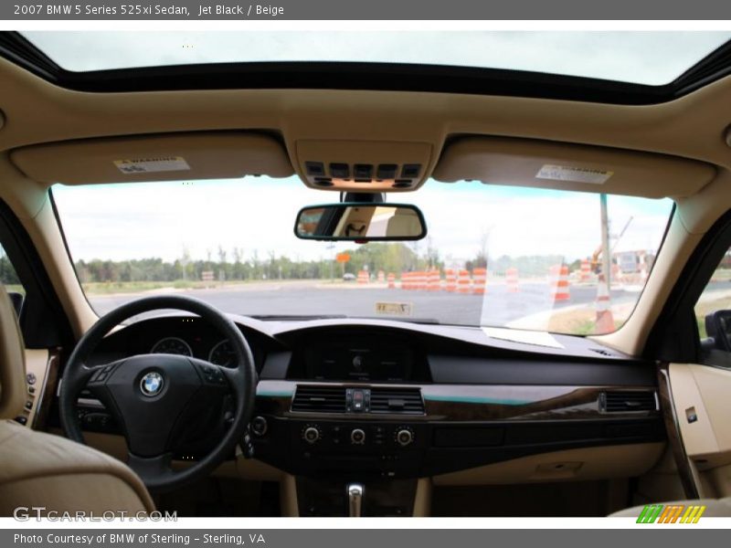 Jet Black / Beige 2007 BMW 5 Series 525xi Sedan