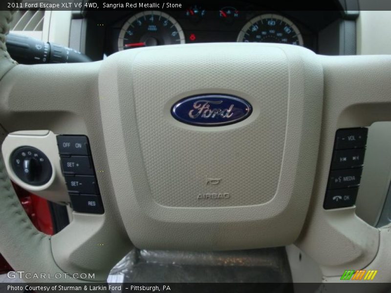 Sangria Red Metallic / Stone 2011 Ford Escape XLT V6 4WD