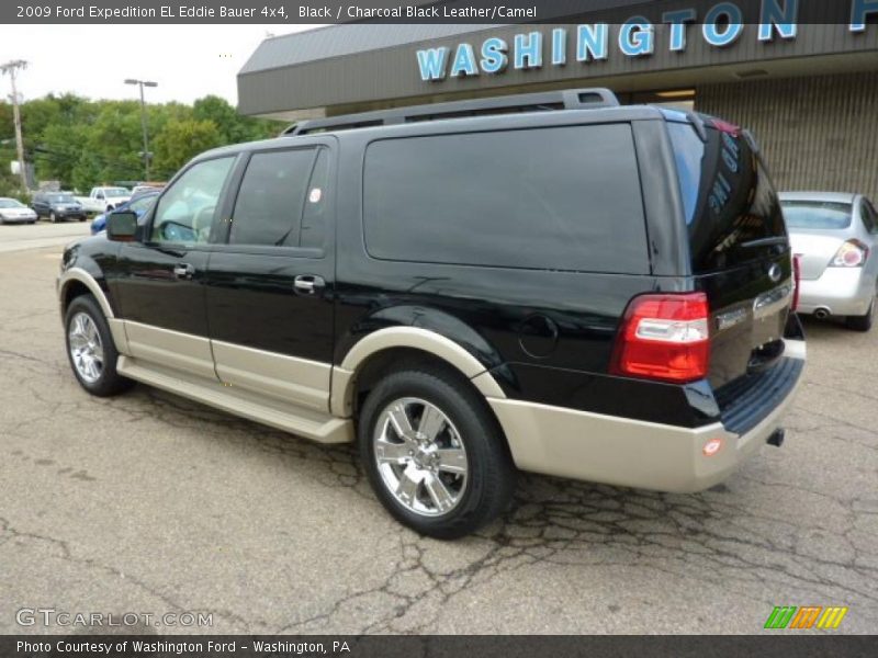 Black / Charcoal Black Leather/Camel 2009 Ford Expedition EL Eddie Bauer 4x4