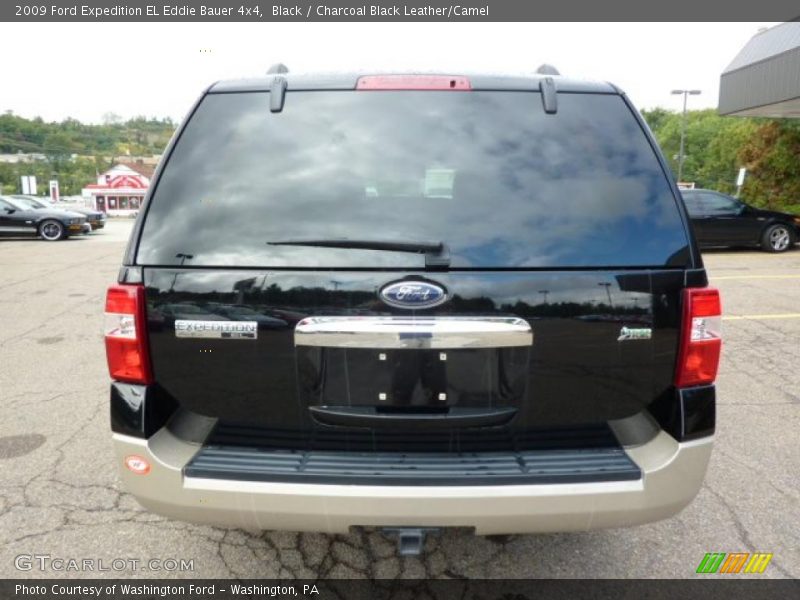 Black / Charcoal Black Leather/Camel 2009 Ford Expedition EL Eddie Bauer 4x4