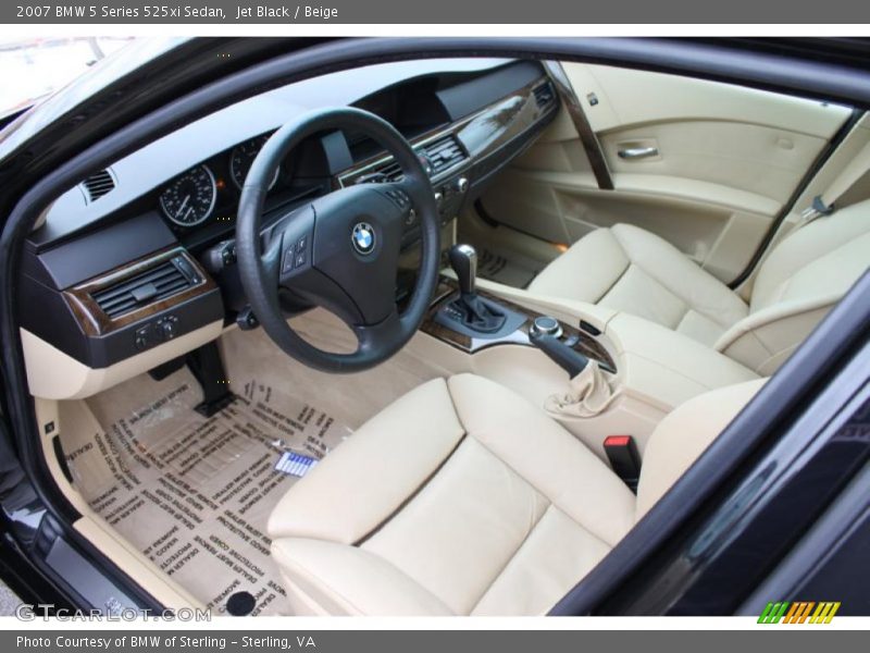 Jet Black / Beige 2007 BMW 5 Series 525xi Sedan