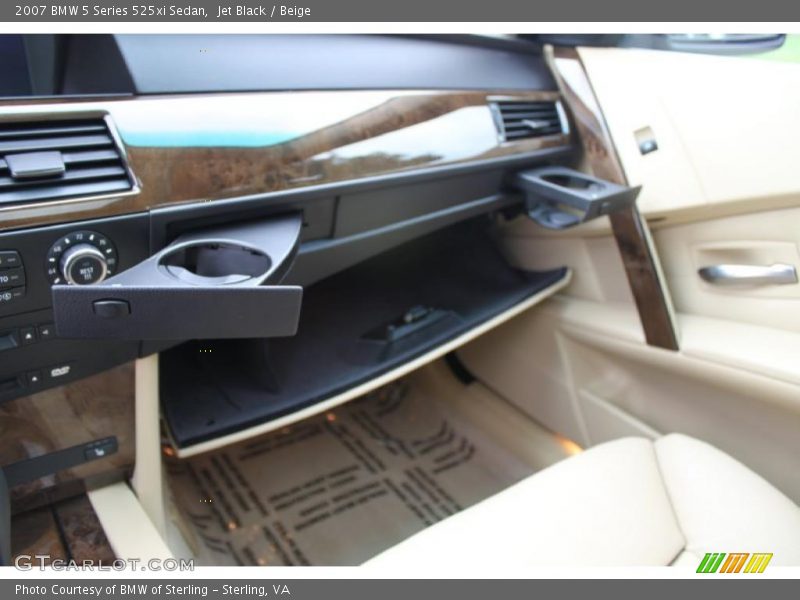 Jet Black / Beige 2007 BMW 5 Series 525xi Sedan