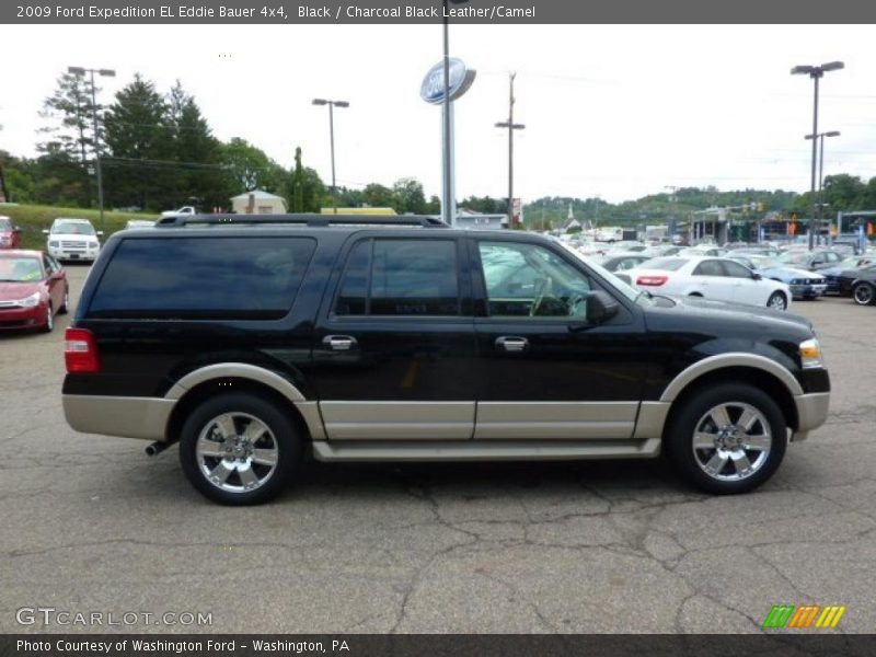 Black / Charcoal Black Leather/Camel 2009 Ford Expedition EL Eddie Bauer 4x4
