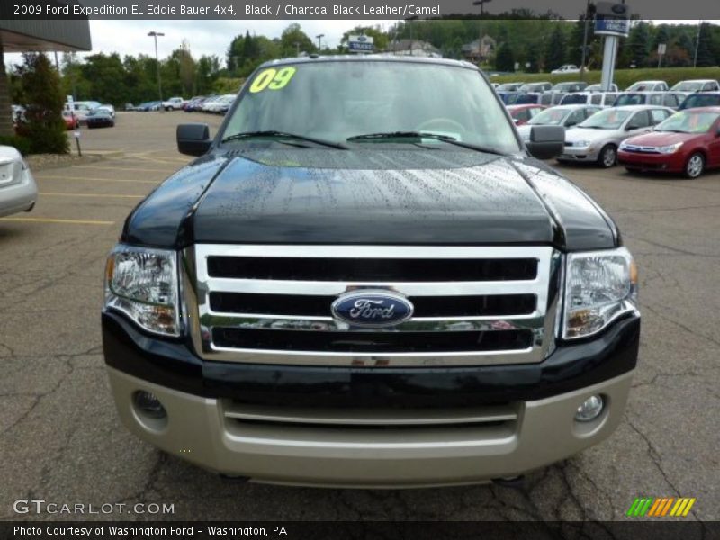 Black / Charcoal Black Leather/Camel 2009 Ford Expedition EL Eddie Bauer 4x4