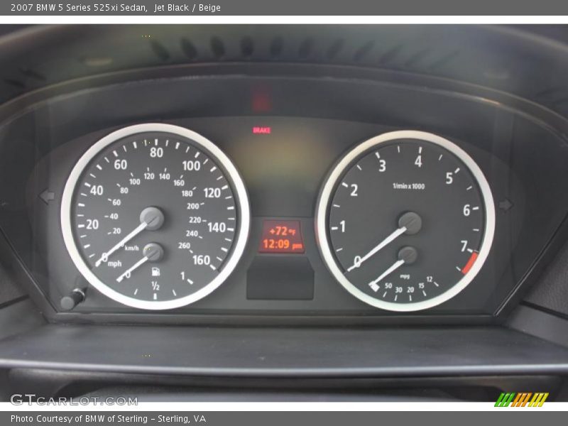 Jet Black / Beige 2007 BMW 5 Series 525xi Sedan