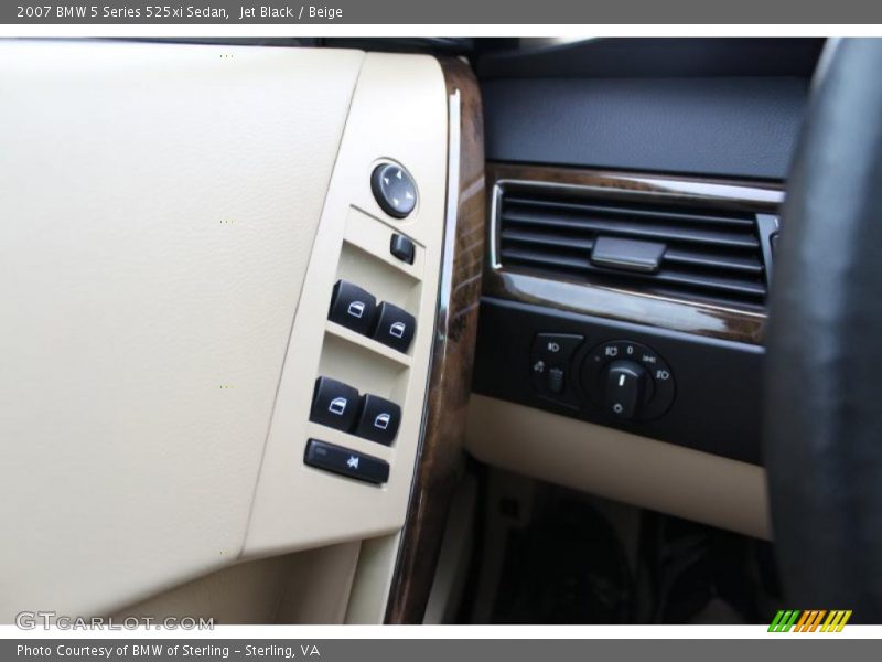 Jet Black / Beige 2007 BMW 5 Series 525xi Sedan