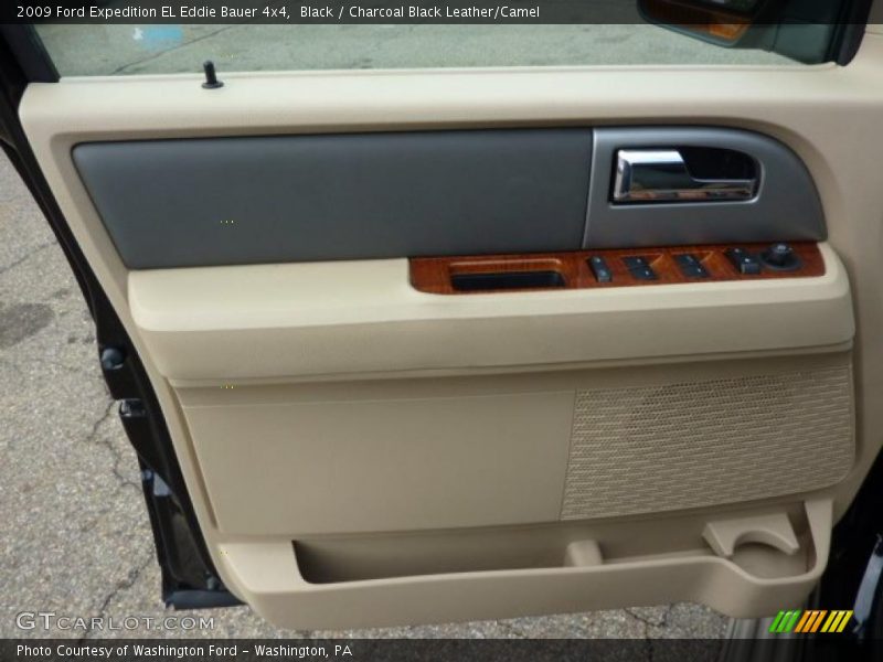 Black / Charcoal Black Leather/Camel 2009 Ford Expedition EL Eddie Bauer 4x4