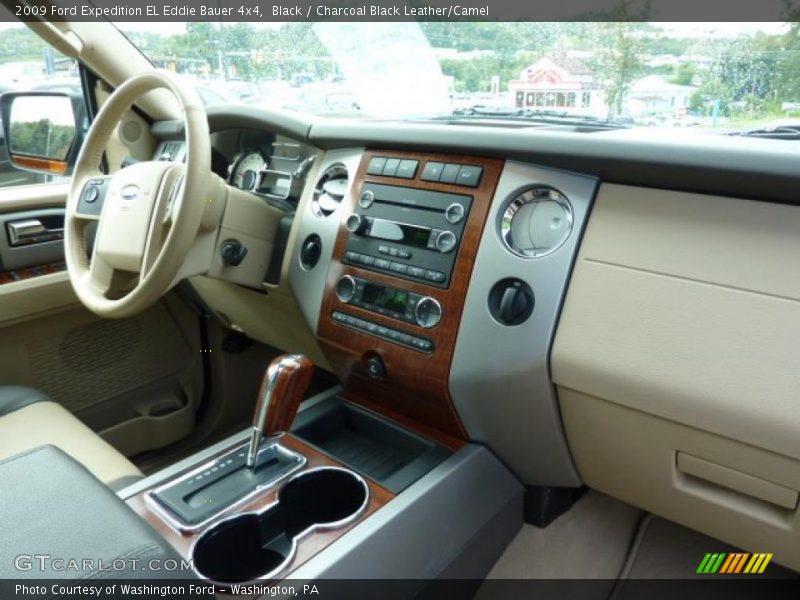 Black / Charcoal Black Leather/Camel 2009 Ford Expedition EL Eddie Bauer 4x4