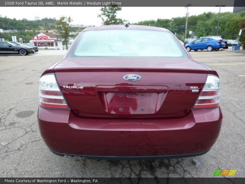Merlot Metallic / Medium Light Stone 2008 Ford Taurus SEL AWD