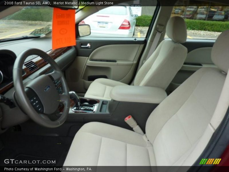 Merlot Metallic / Medium Light Stone 2008 Ford Taurus SEL AWD
