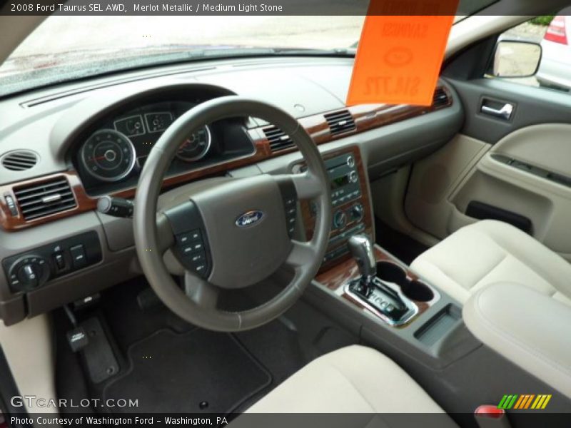 Merlot Metallic / Medium Light Stone 2008 Ford Taurus SEL AWD