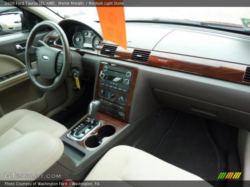 Merlot Metallic / Medium Light Stone 2008 Ford Taurus SEL AWD