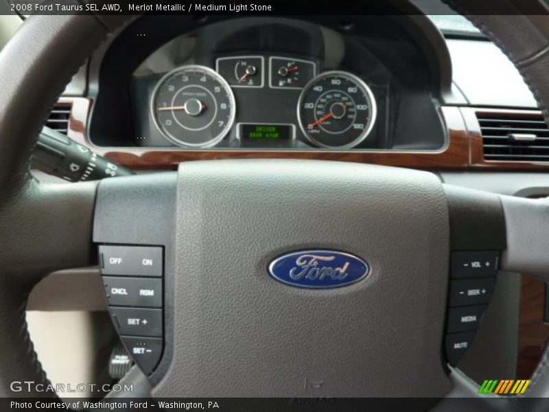 Merlot Metallic / Medium Light Stone 2008 Ford Taurus SEL AWD