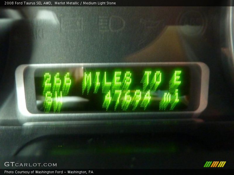 Merlot Metallic / Medium Light Stone 2008 Ford Taurus SEL AWD
