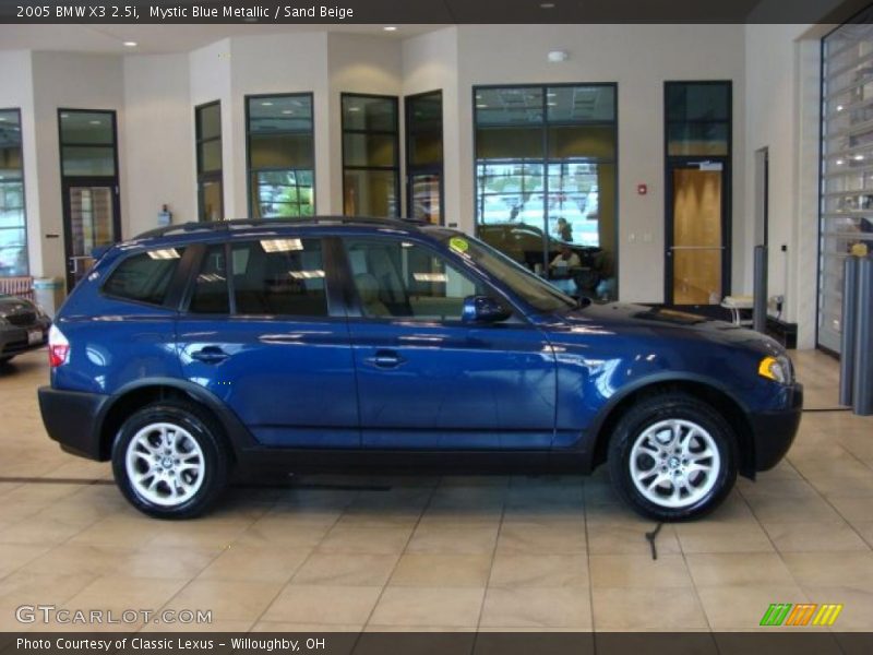 Mystic Blue Metallic / Sand Beige 2005 BMW X3 2.5i