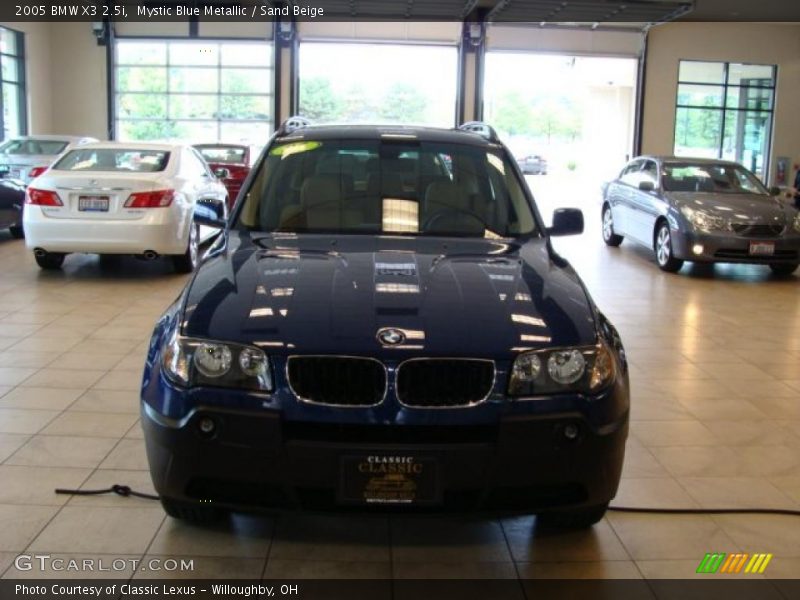 Mystic Blue Metallic / Sand Beige 2005 BMW X3 2.5i