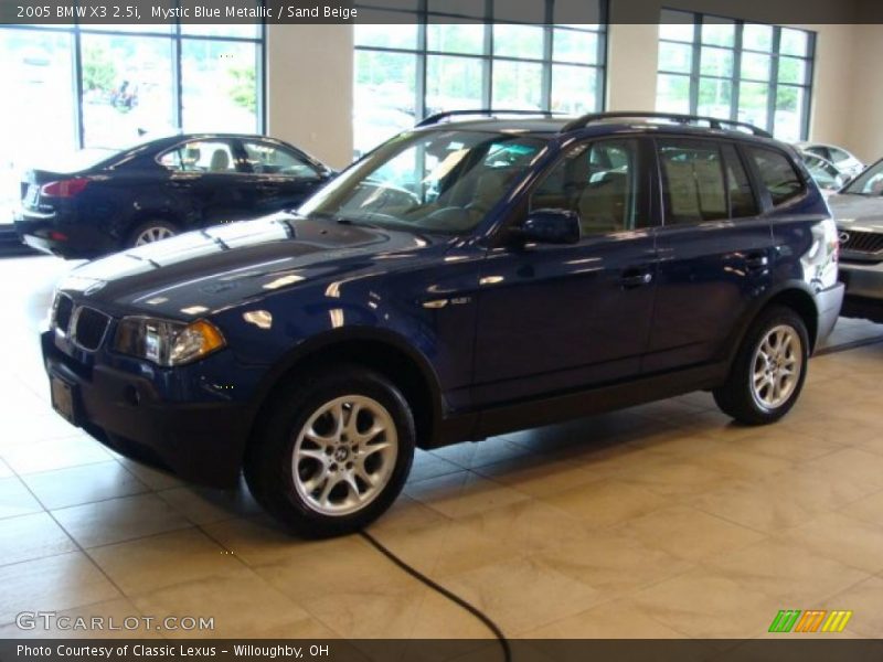 Mystic Blue Metallic / Sand Beige 2005 BMW X3 2.5i