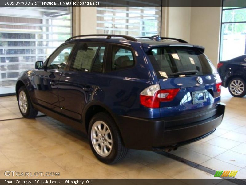 Mystic Blue Metallic / Sand Beige 2005 BMW X3 2.5i