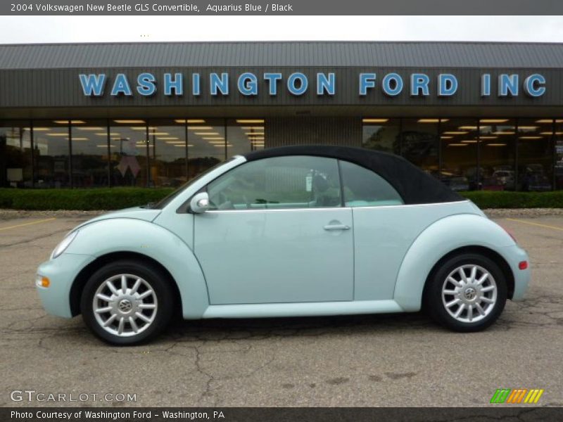 Aquarius Blue / Black 2004 Volkswagen New Beetle GLS Convertible