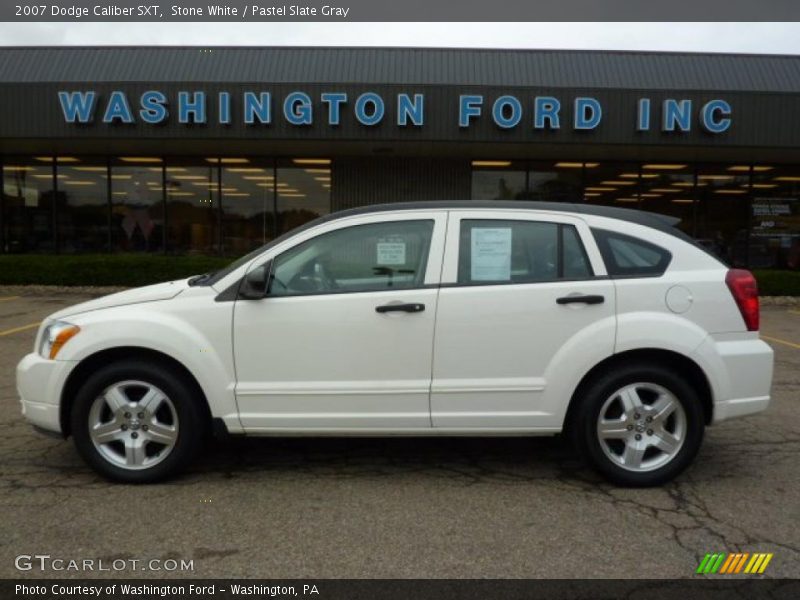 Stone White / Pastel Slate Gray 2007 Dodge Caliber SXT