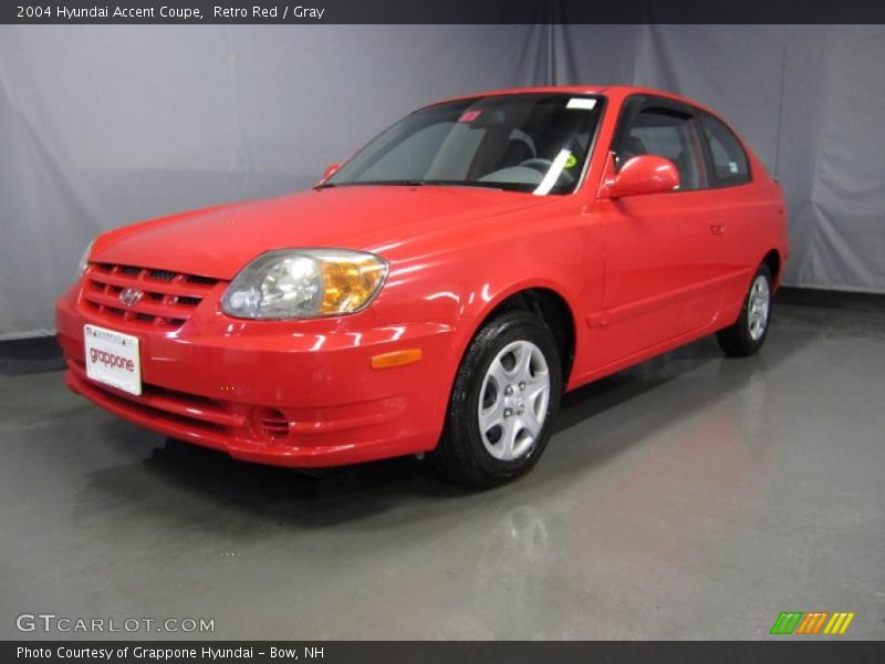 Retro Red / Gray 2004 Hyundai Accent Coupe
