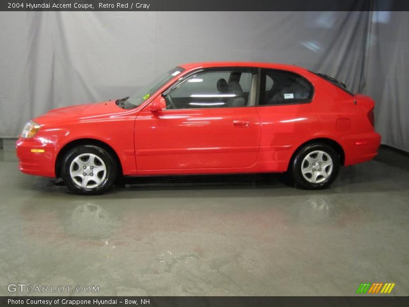 Retro Red / Gray 2004 Hyundai Accent Coupe