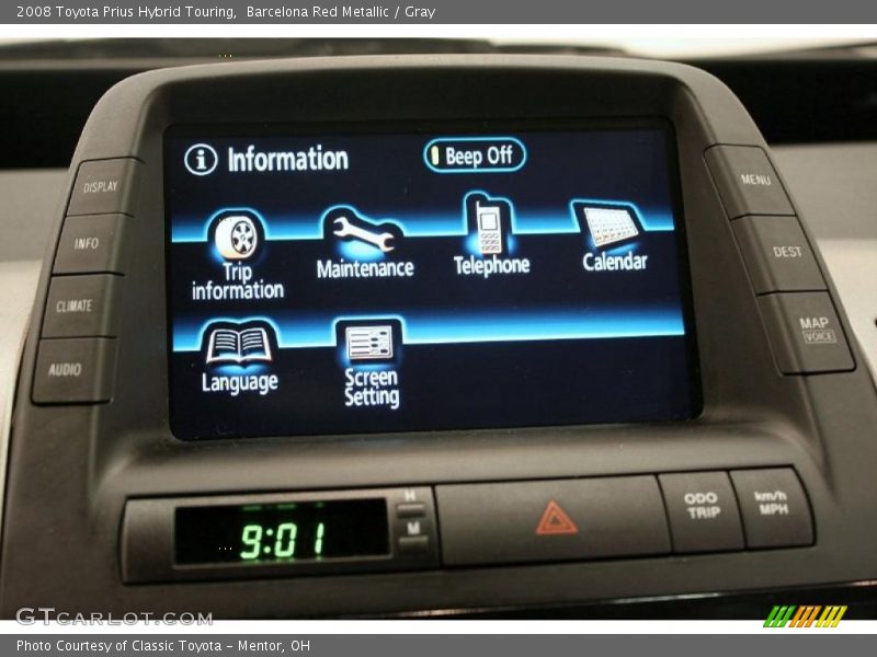 Barcelona Red Metallic / Gray 2008 Toyota Prius Hybrid Touring