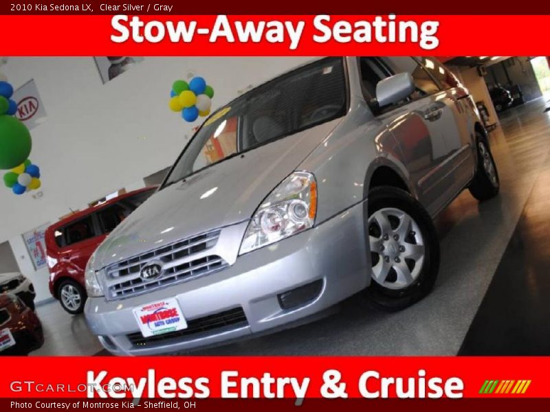 Clear Silver / Gray 2010 Kia Sedona LX