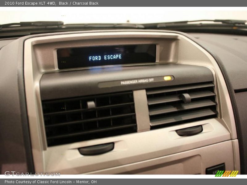 Black / Charcoal Black 2010 Ford Escape XLT 4WD