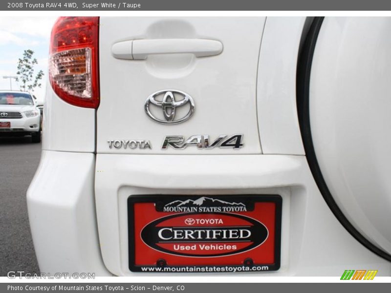 Super White / Taupe 2008 Toyota RAV4 4WD