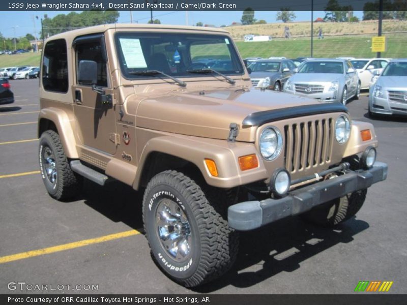 Desert Sand Pearlcoat / Camel/Dark Green 1999 Jeep Wrangler Sahara 4x4