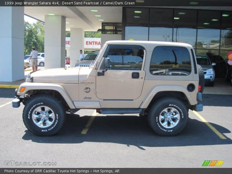 Desert Sand Pearlcoat / Camel/Dark Green 1999 Jeep Wrangler Sahara 4x4