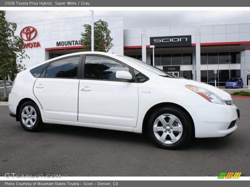 Super White / Gray 2008 Toyota Prius Hybrid