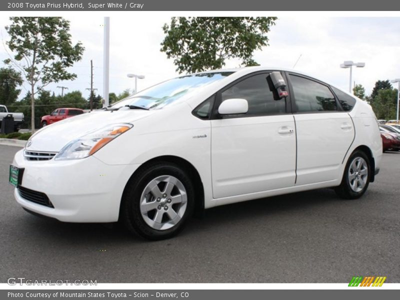 Super White / Gray 2008 Toyota Prius Hybrid